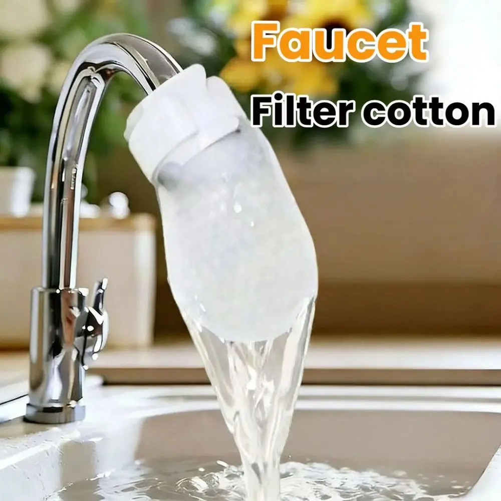 Picture 4: 10/50Pcs Universal Faucet Filter Cotton Anti-splash Thickened Faucet Filter with T-strap Tap Water Filter Bag