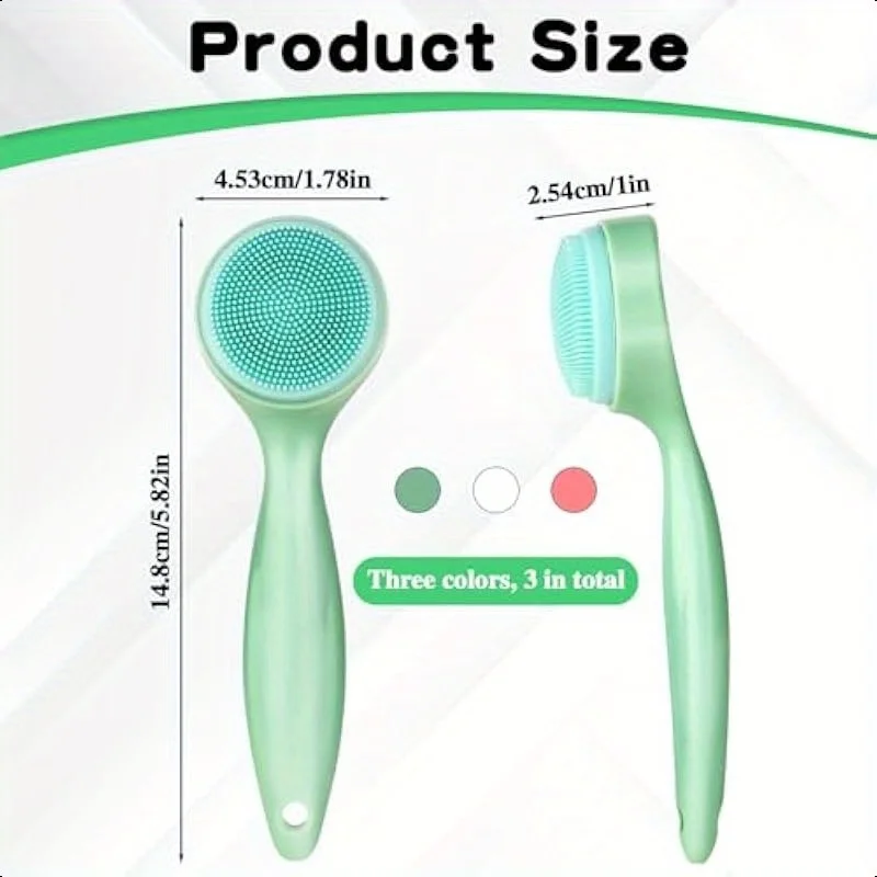 Spazzola detergente Scrubber per il viso Strumenti esfolianti per la cura della pelle Detergente manuale per il viso Gel di silice Massaggio corpo