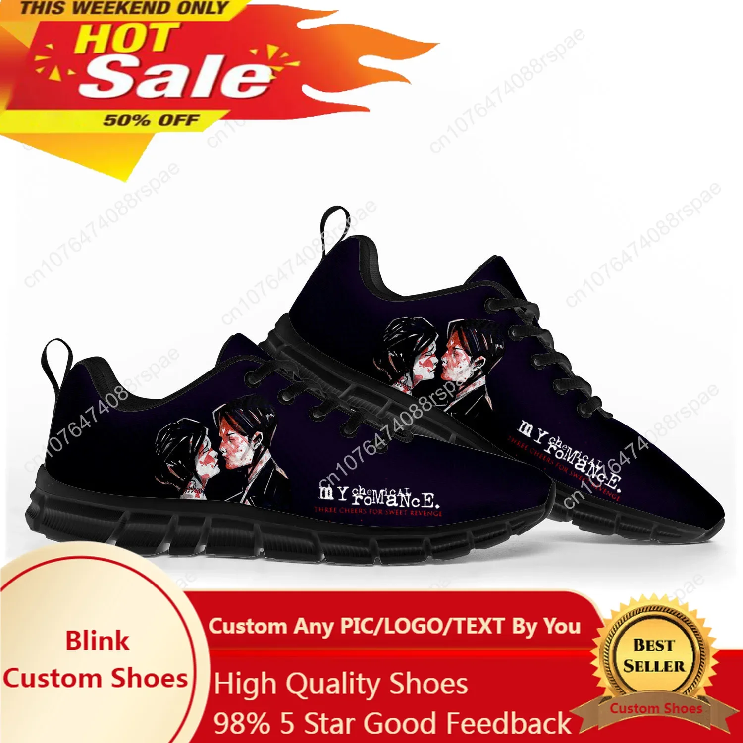 Romance Rock Band Chemical My Fashion Sports Shoes Mens Womens Teenager Kids Children Sneakers Custom High Quality Couple Shoes