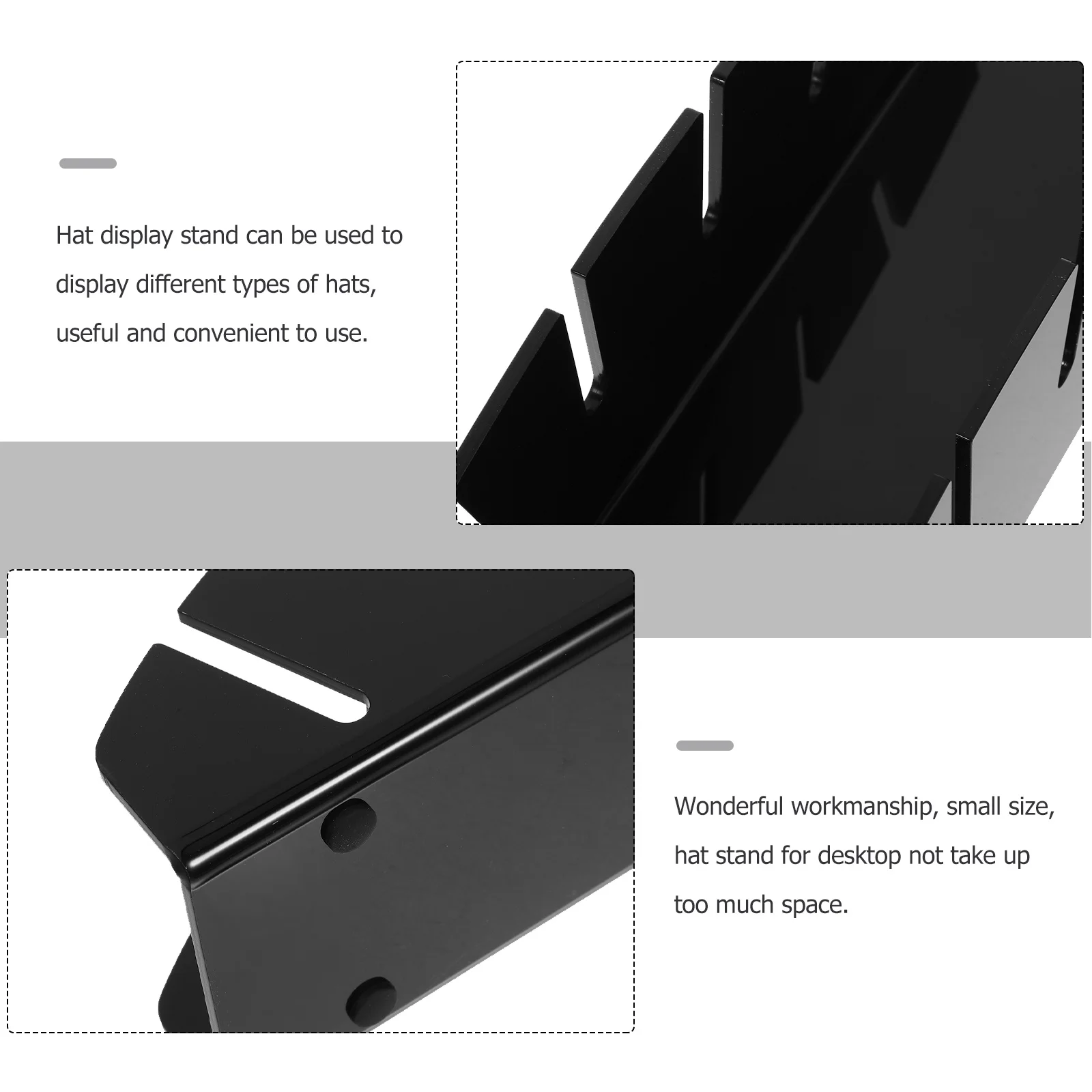 

1pc For Acrylic Stand Holder Tabletop Home Salon Storage Rack Acrylic Hat Holder Small Size Hat Rack For Shop Cap Stand