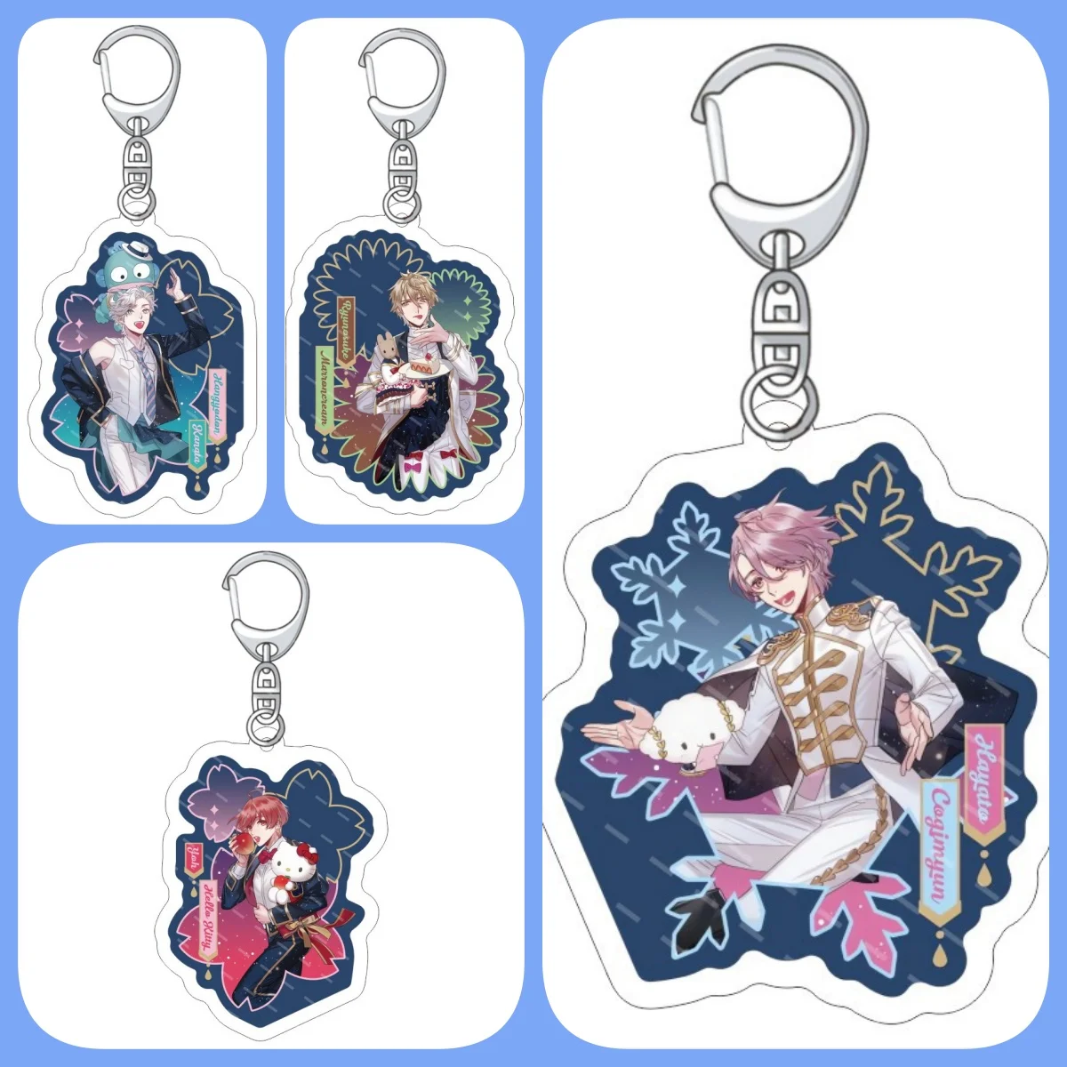 

Wholesale Anime Starry Sky Acrylic keychain Cartoon pendant Collect the goods Christmas from friends Gifts 6cm