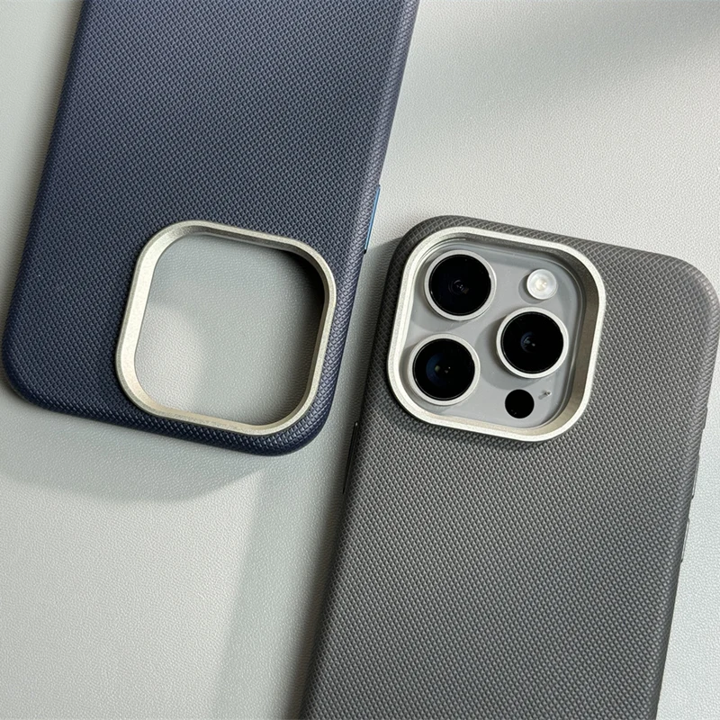 Кожаный чехол MagSafe из сплава с линзами и бриллиантами для iPhone 15, 16 pro max 16, 14 Pro 13, магнитный жесткий чехол с беспроводной зарядкой