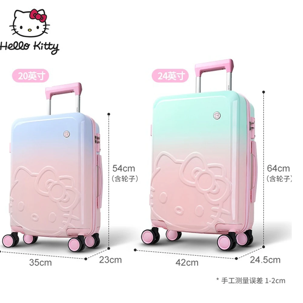 Hello Kitty 20 24Inches Sanrioed Girl\'s Luggage Box Cartoon Student Princess Trolley Case Student Lightweight Cartoon Suitcase