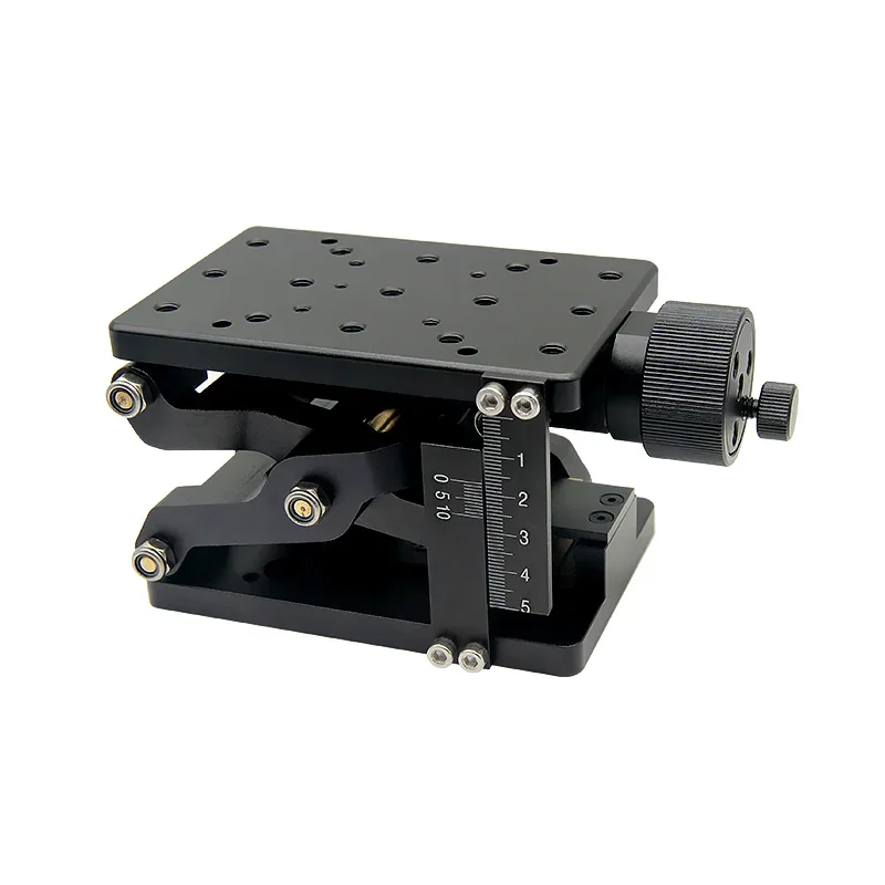 Z-axis scissor manual lifting table, large stroke and large load lifting platform, precision fine-tuning displacement table