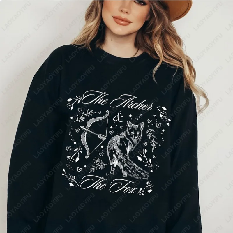 سترة The Ballad of The Archer and The Fox ذات مرة على شكل قلب مكسور قميص كتاب خيالي هدية لمحبي الكتب بلوفرات القراءة #2