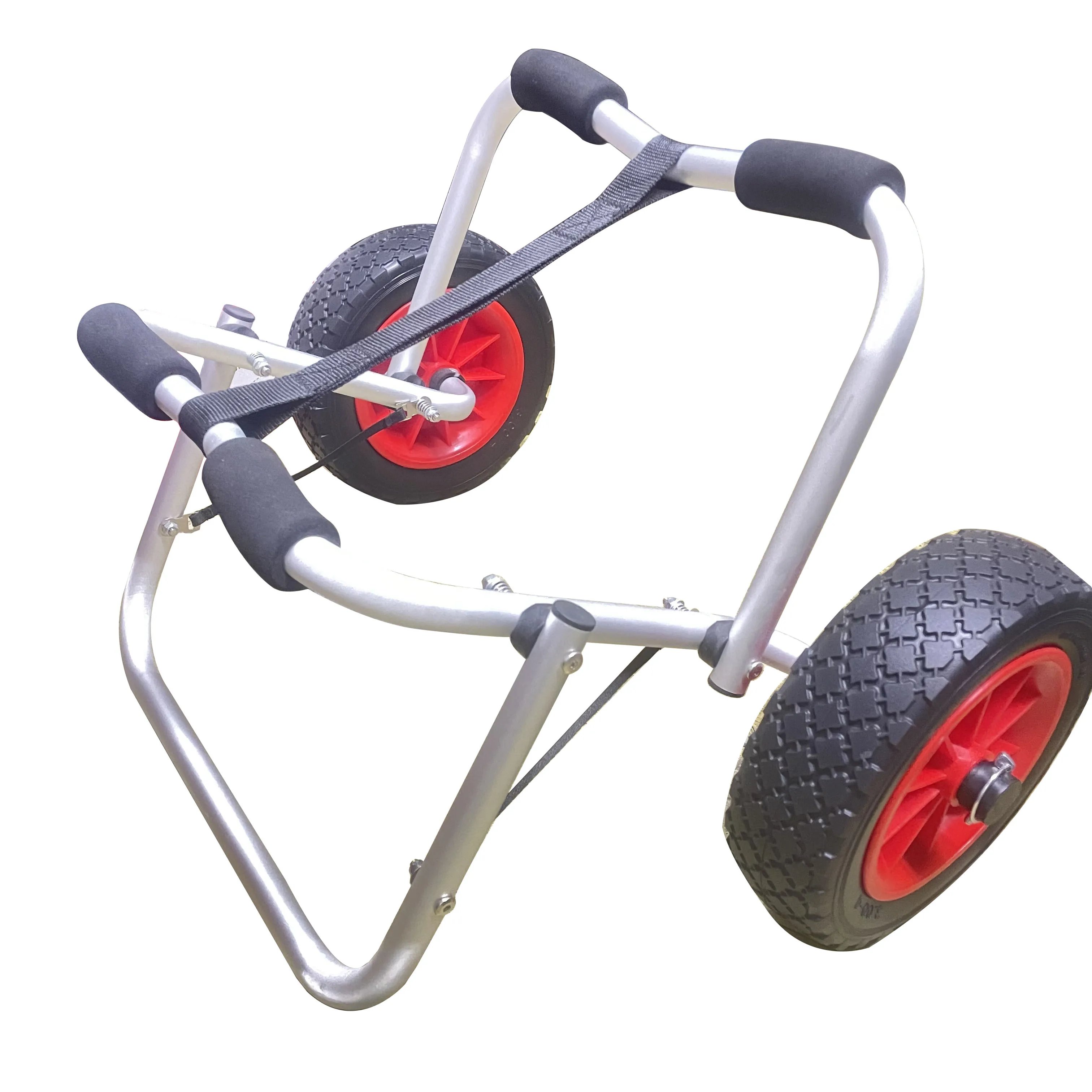 

Foldable Kayak Trolley - Aero Aluminum Alloy Lightweight with 10-inch Tires & Straps, for Canoe, Surfboard & Camping Gear