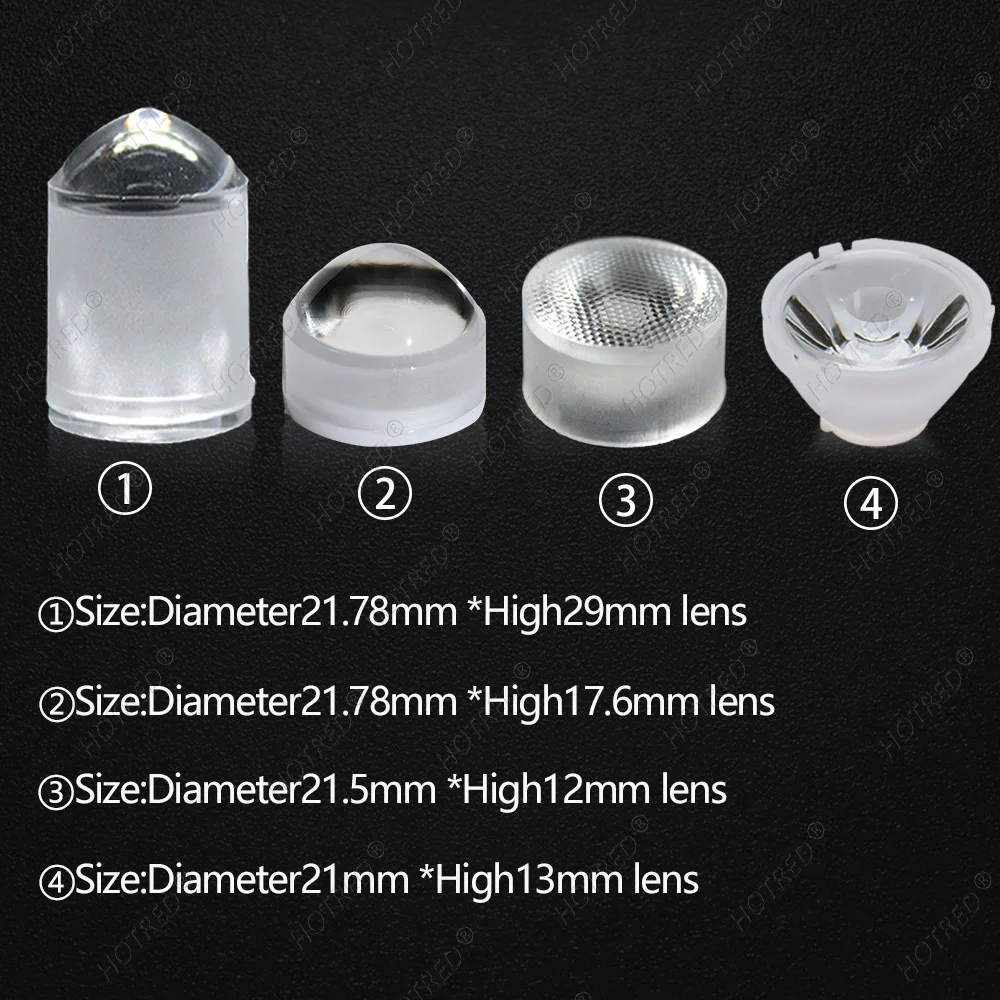 5-10pcs LED Lens XML T6 5050 XHP50.2 Lens 13/15/21/32mm Optial Grade PMMA Waterproof 10 20 45 60 Degree Holder Plano Collimator