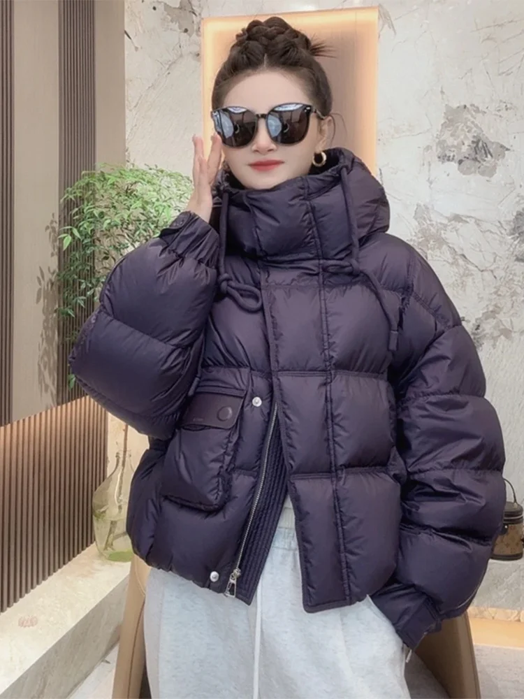 Short Cotton Jacket Winter Coat Women's Fashion Korean Style Zipper Closure Loose Fit Autumn Winter New Arrival Cotton Padded