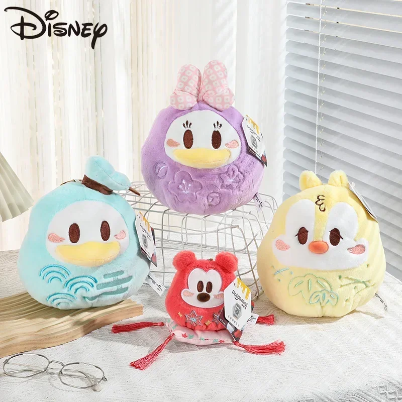 Disney Mickey Mouse Donald เป็ด Minnie Key chain ตุ๊กตา Stuff ของเล่นตุ๊กตาน่ารักอะนิเมะการ์ตูนตุ๊กตาหมอนจี้เด็ก Brithday ของขวัญ