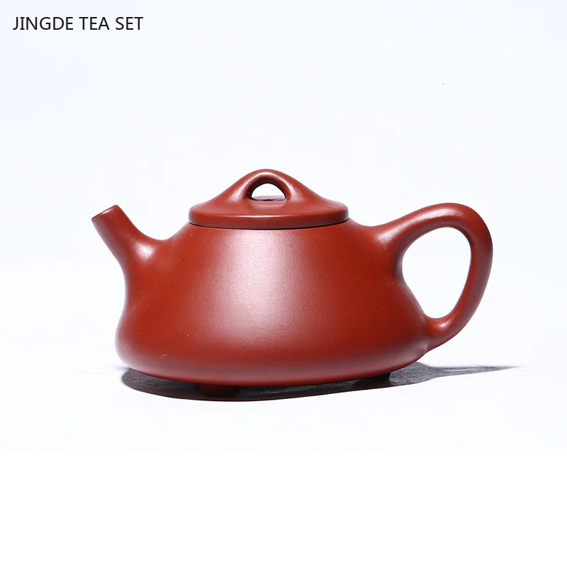 1PCS 180ml Yixing Purple Clay Tea pot Customized Dahongpao Filter Tea Maker Home Beauty Stone Scoop Teapot Chinese Tea Set