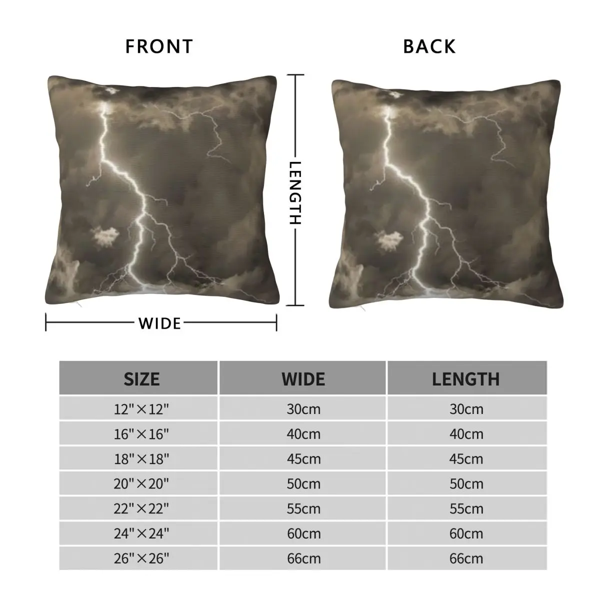 Tornado Lighting Square Pillowcase Polyester Linen Velvet Pattern Zip Decorative Pillow Case Sofa Cushion Cover 18