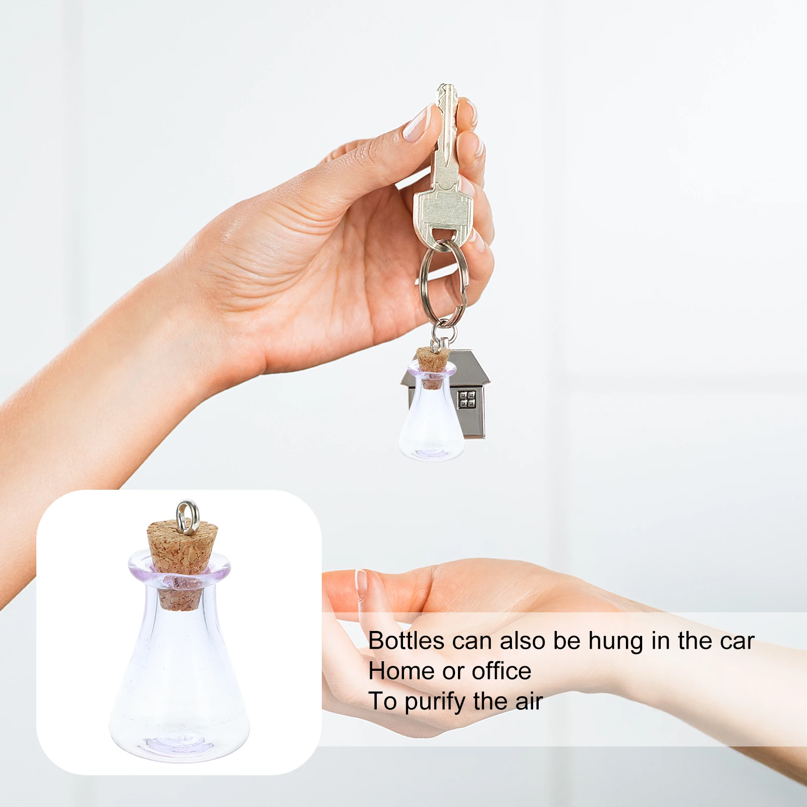 

Mini Glass Bottles Creative DIY Wishing Bottles Storage for Sand Notes Perfume Home Office Car DIY Accessories