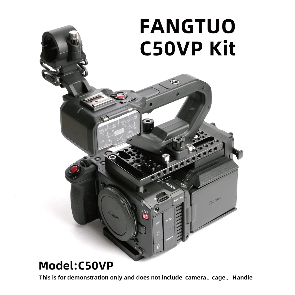 Fangtuo For Canon C50 Camera Cage Kit, Cinema Camera Accessories C50VP Rig Cineback Kit