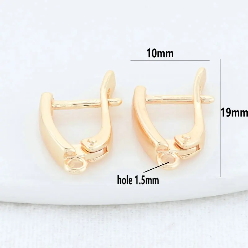 10*19MM 14K Gold Color Brass Round Earrings Hoops High Quality Jewelry Making Supplies Diy Findings Accessories