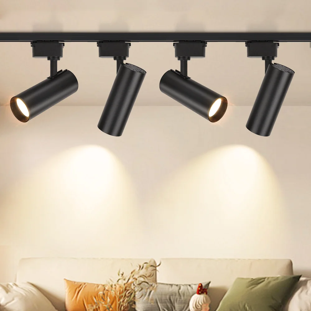 

Dimmable LED Track Light COB 220V Ceiling Rail Lighting System Store Chandelier Lights Fixture Kitchen Room Decor Spot Led Lamp