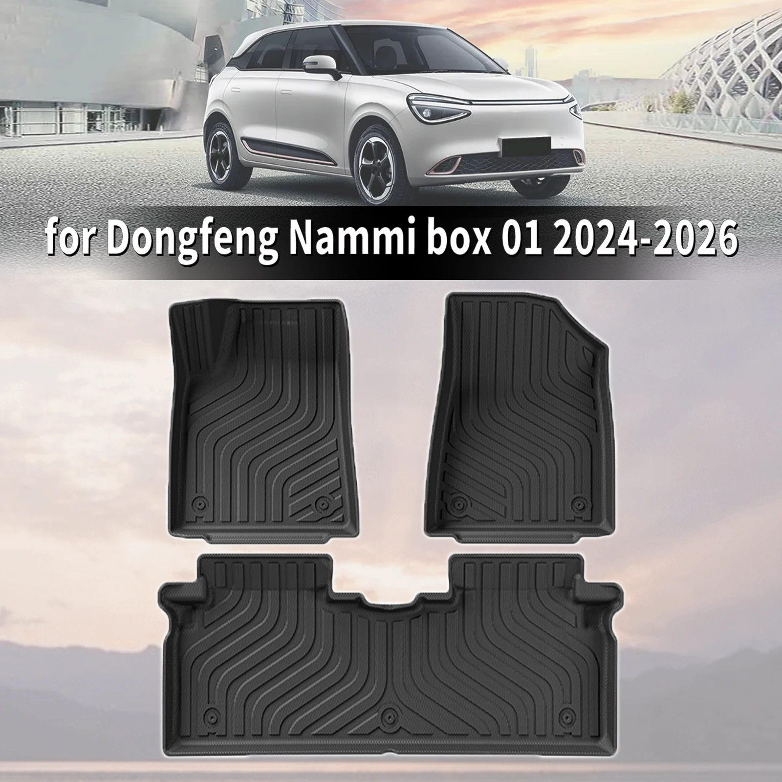 

for Dongfeng Nammi box 01 2024 2025 2026 LHD Wear Resistant Elastic TPE Car Mats & Trunk Pad (Not For RHD)