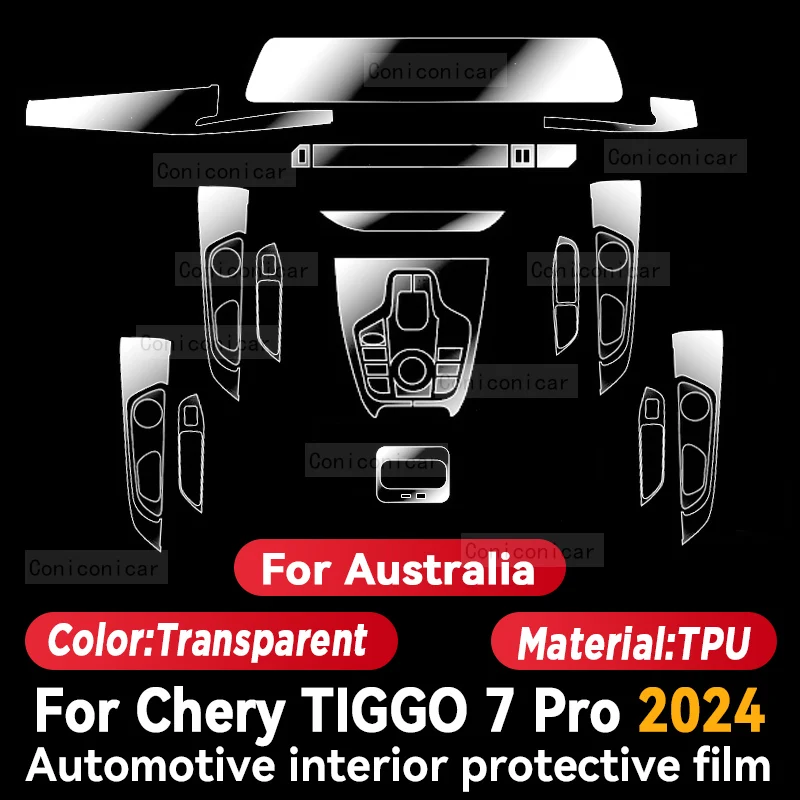 For CHERY TIGGO 7 Pro 2024 Gearbox Panel Dashboard Navigation Automotive Interior Protective Film Anti-Scratch Accessories