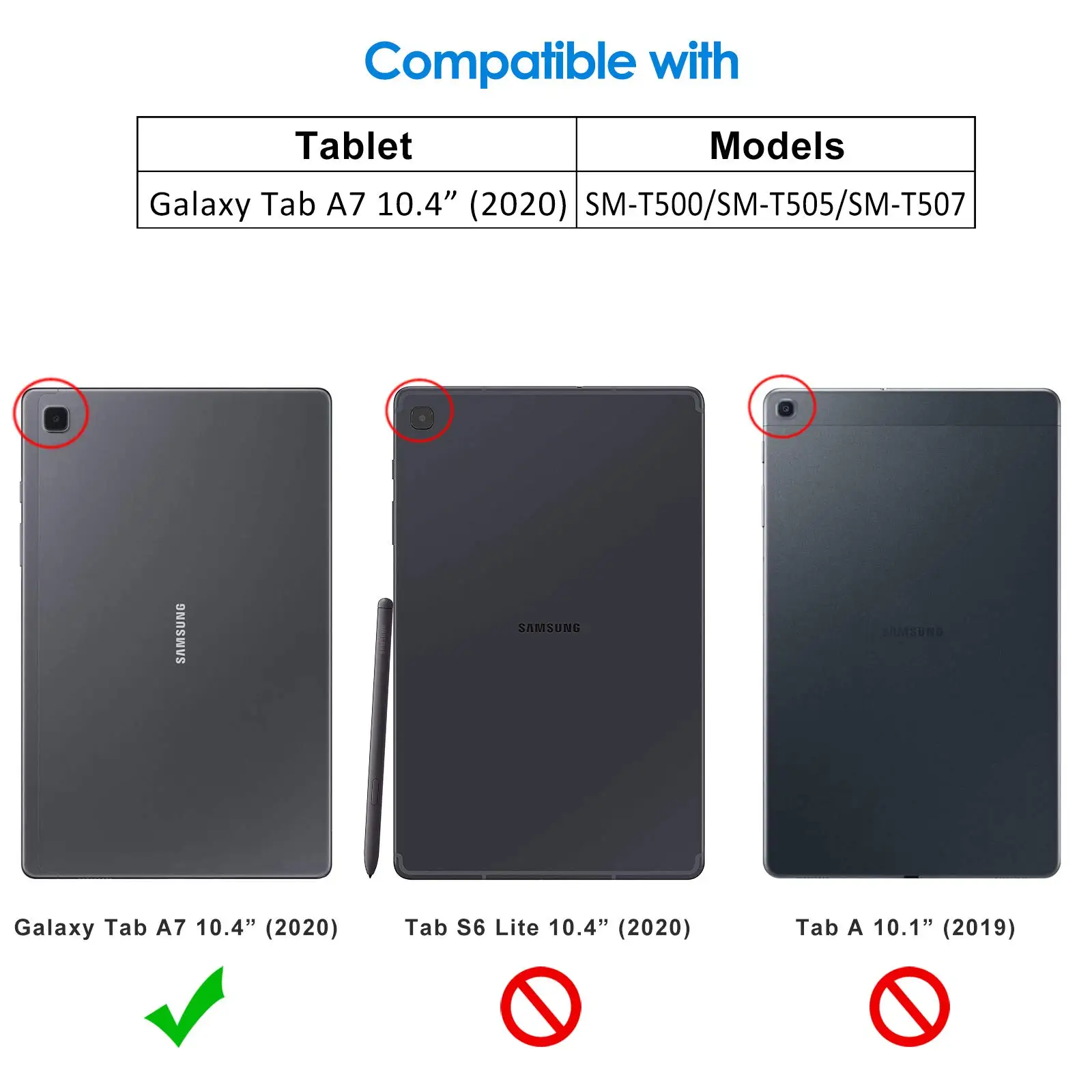 For Samsung Galaxy Tab A7 10.4 inch 2022 Magnetic Tri-fold Stand Tablet Case Funda For Galaxy SM-T500/SM-505 Protective Cover