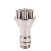 Stainless Steel 304 Center Straight Up Jet Fountain Nozzle DN25 DN40 Adjustable Water Spray Head For Garden Pond Pool