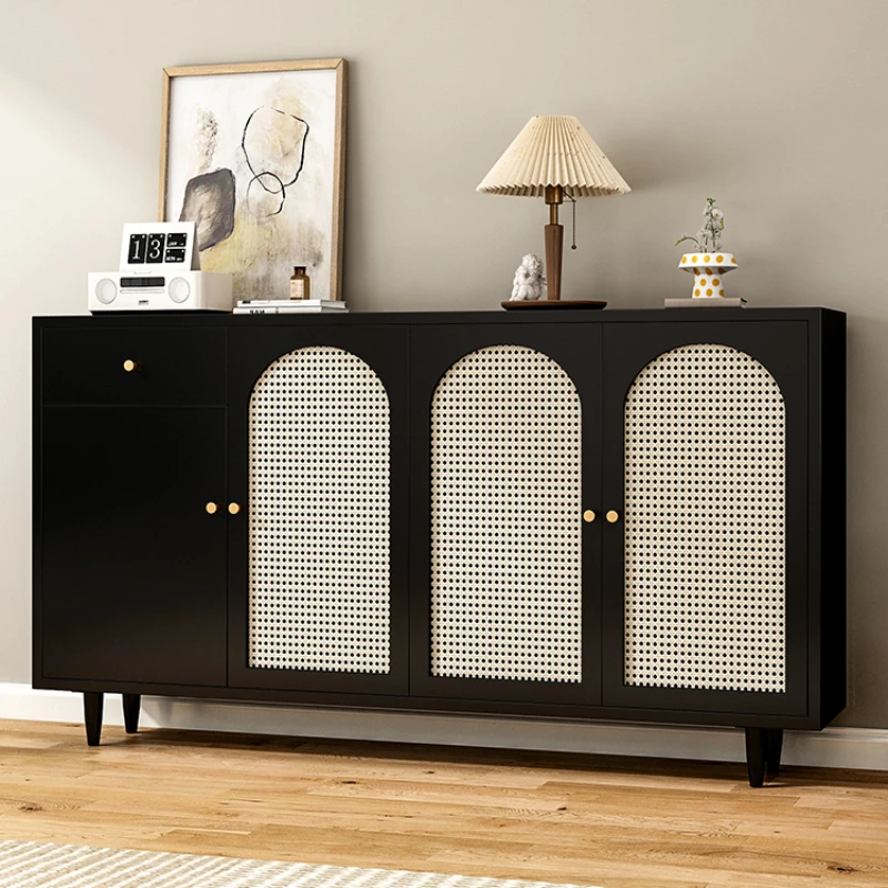 

Nordic Solid Wood Rattan Shoe Cabinet Simple Modern Living Room Entrance Hall Cabinet Large Capacity Schoenenkast Furniture WKSC