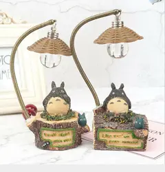 Anime Movie Totoro Cartoon Desk Lamp Night Light With Battery Lantern Fan Gift Model