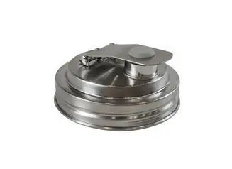 

2pcs Stainless Steel Jar Pour Spout Lids Wide Mouth Airtight For Canning Storage Beverage Fermenting Reusable Metal Lid Jar