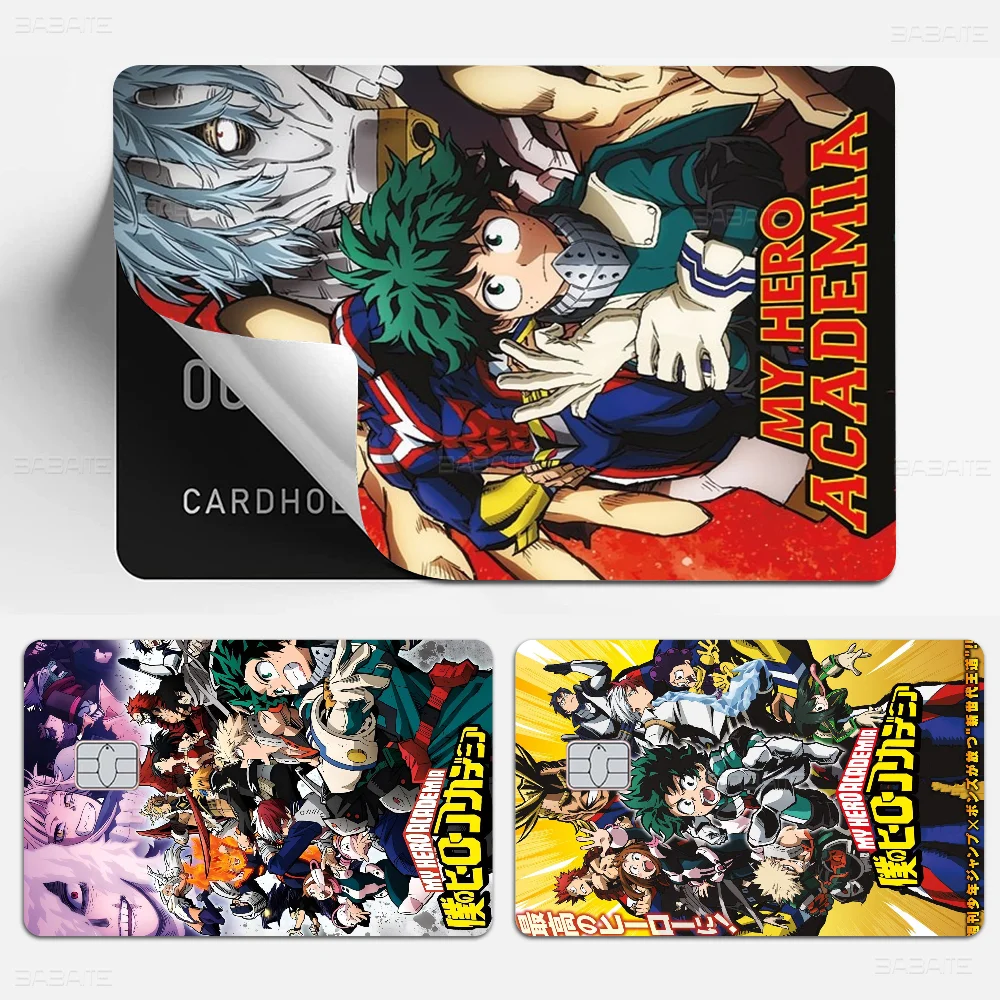 My Hero Academia Credit Card Skin Stickers For VISA Bank Card Transportation Card Waterproof Sticker Anti-scratch Women Gift