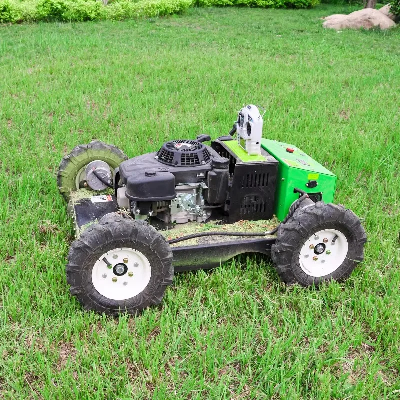 High Quality Wholesale 9HP Wheel Grass Cutter Automatic Small Self Propelled Remote Control Lawn Mower for Stadium