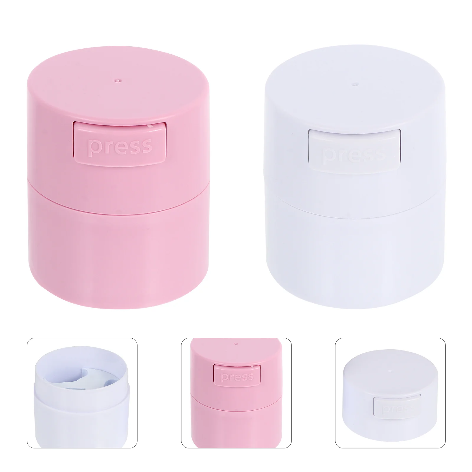 2 قطعة صندوق تخزين غراء الرموش من البلاستيك الممتاز المقاوم للماء للحفاظ على المدى الطويل، تمديد محمول بسعة كبيرة #4