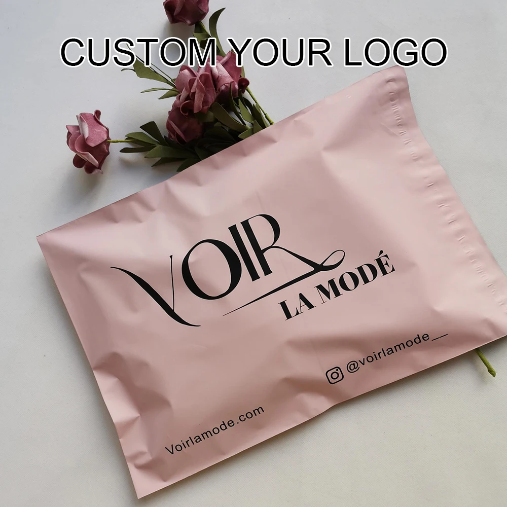 Custom Pink Biodegradable mailing bags Compostable shipping bags Poly Mailer Packaging Bag for Clothing