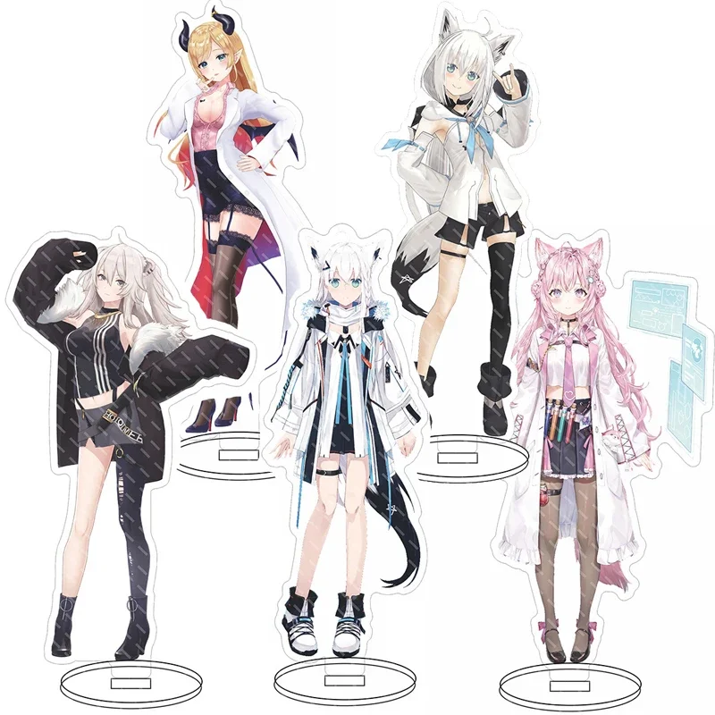 Hololive Cutey Figure Vtuber Acrylic Keychain Usada Pekora Uruha Rushia Hosimati Suisei Inugami Korone Bags Stand Model Anime