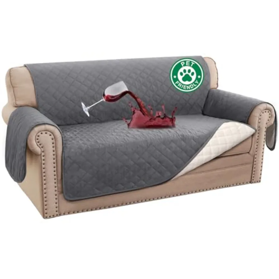 

100% Waterproof Couch Cover Sofa Covers for 2 Cushion Couch Loveseat Covers Triple Non-Slip Couch Cover for Dogs Washable Furni