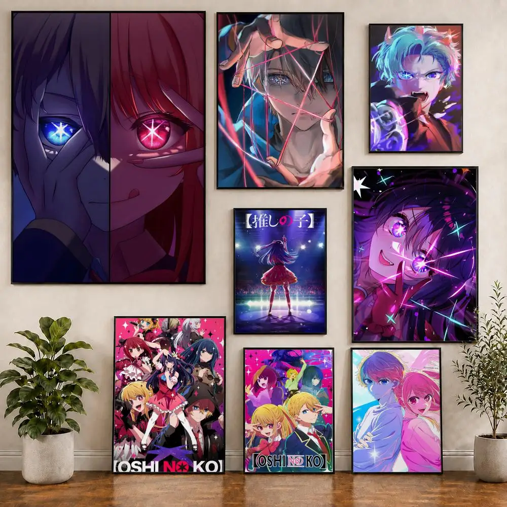 Anime O-Oshi No K-Ko Ruby Aqua Poster, PVC, HD, zum Abziehen und Aufkleben, modernes Poster, für Zuhause, Büro, Wohnzimmer, Esszimmer, Wanddekoration