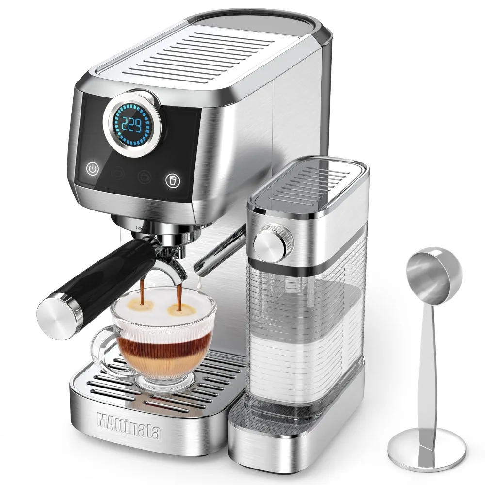 

2024 New Cappuccino Machine, Latte Machine with Automatic Milk Frother, Espresso Maker with Touchscreen