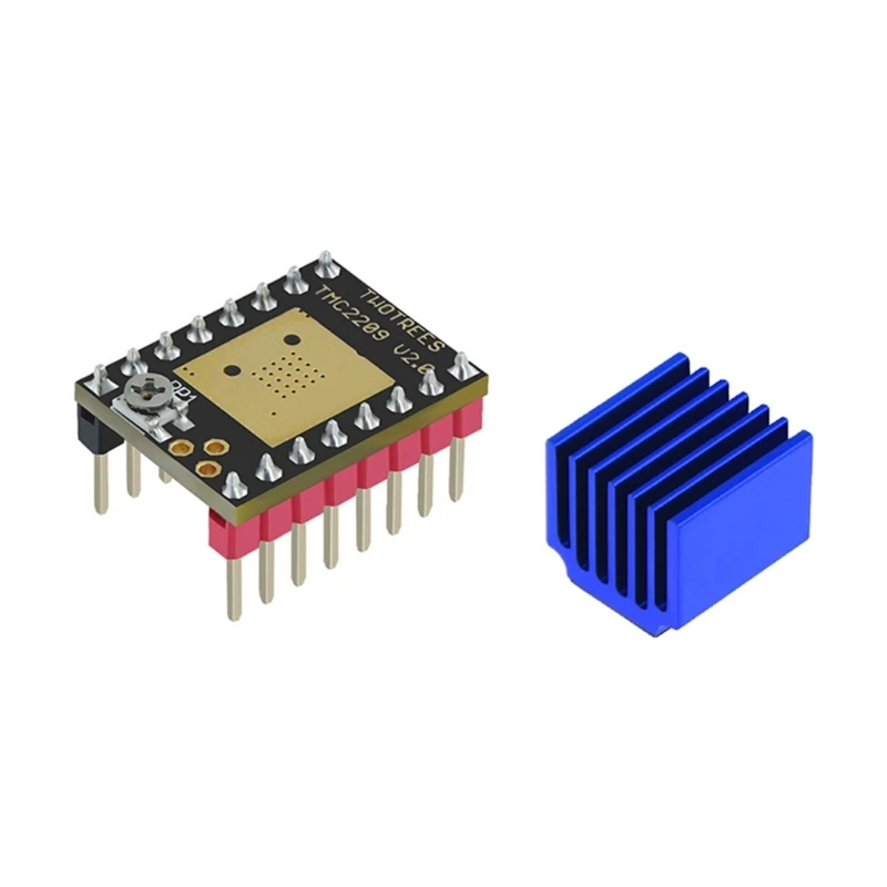 TMC2209 V2.0 Stepper Motor Driver with Heatsink for 3D Printer 256 Microsteps 2.5A max- for SKR1.3 1.4 MKS Robin-Nano