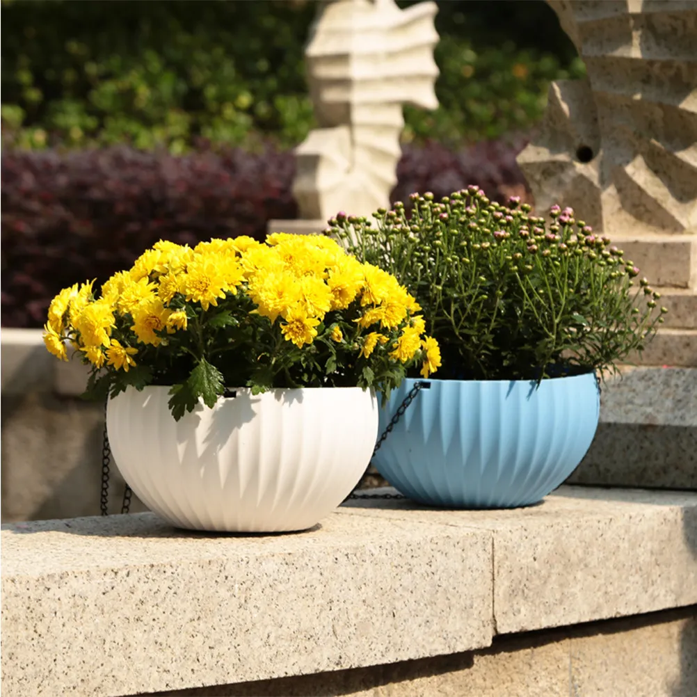 

Автоматический самополивающийся цветочный горшок из утолщенного белого пластика, круглая подвесная корзина для дома, 160x260, прочный, дышащий дизайн