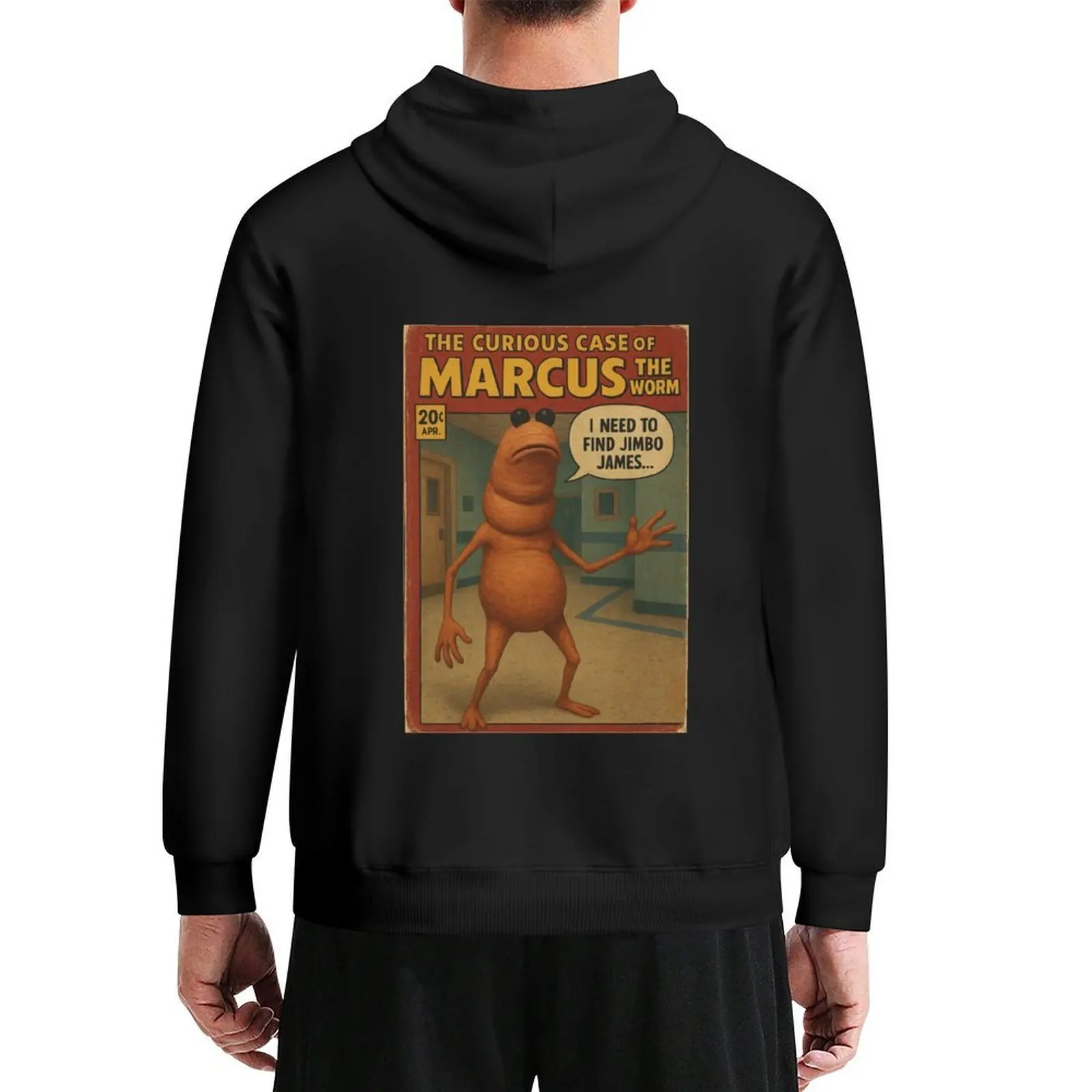 

Marcus the Worm Comic Funny Retro Parody Hoodie men's clothes winter clothes anime clothing japanese style hoodie men