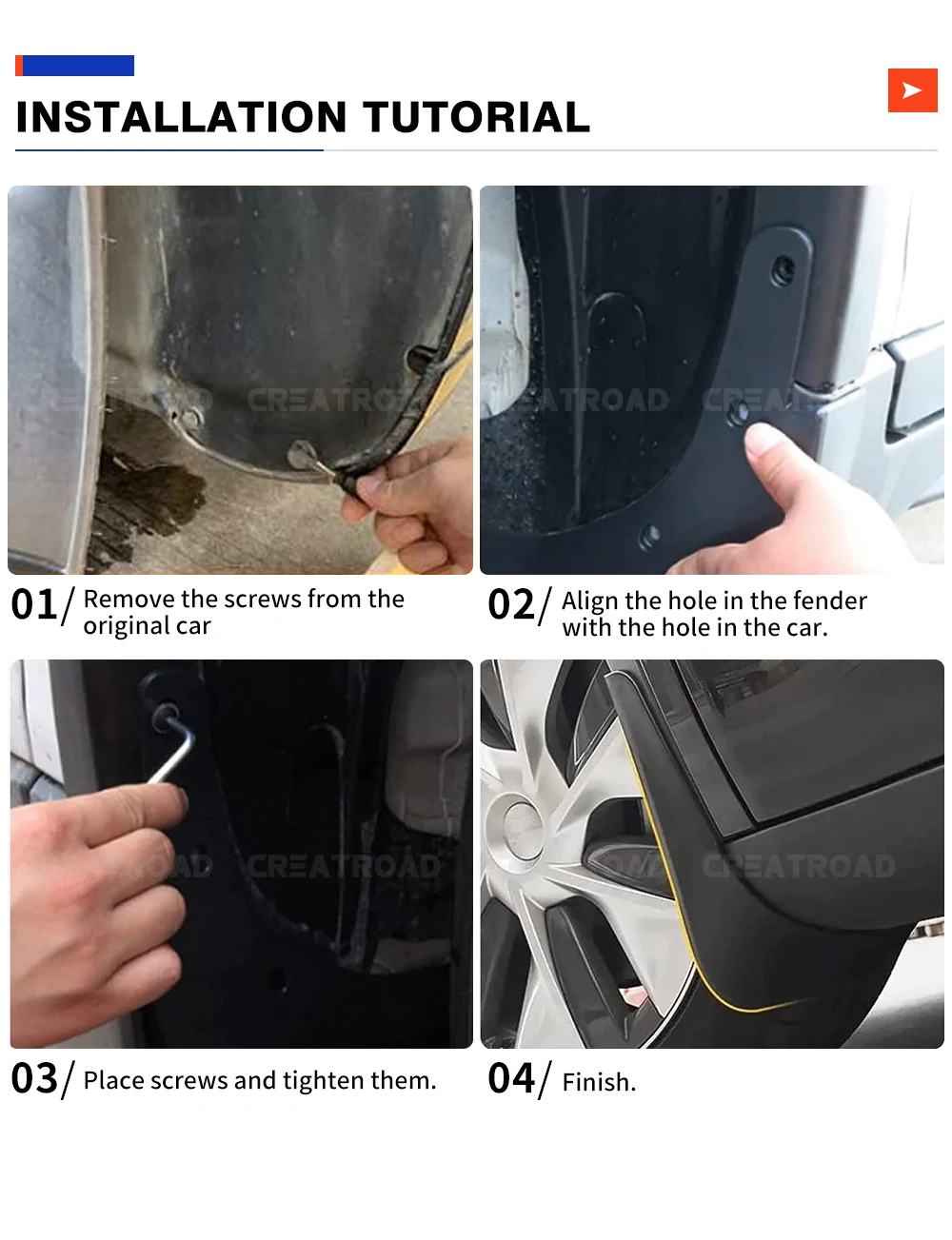 Für Hyundai Santa Fe 2024 2025 2026 Kotflügel-Schmutzfänger Spritzschutzbleche Schmutzfänger Auto-Zubehör – Detail 8