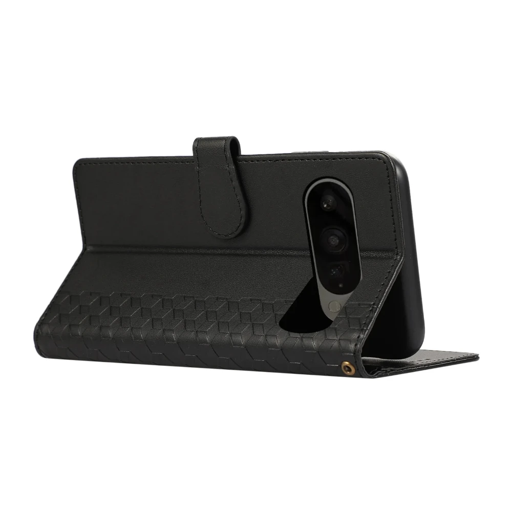 منقوشة عادي جلدية فليب جراب هاتف لجوجل بكسل 10 برو XL Pixel9 9A 8 8A 7 7A 6 6A مشبك محفظة حمل بطاقات غطاء الحبل