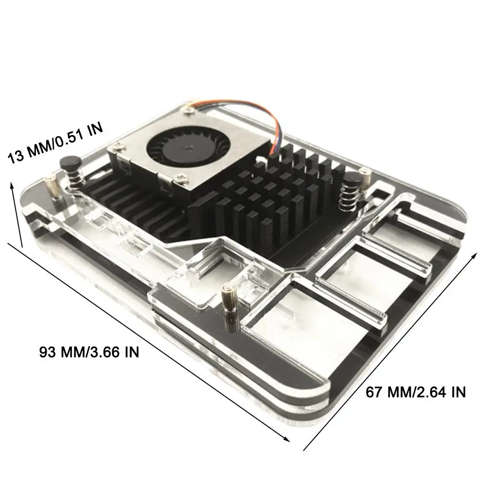 New 5 Layers Acrylic Case For Raspberry Pi 5 Case Enclosure 5B505 Compatible With Raspberry Pi 5 Active Cooler