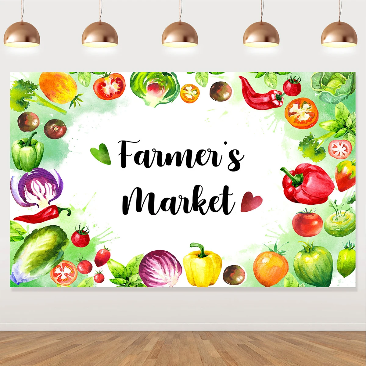 Fondo de tela con temática de verduras, decoración de fiesta, telón de fondo de mercado de agrícolas, fotografía de vegetales, suministro para fiesta de Baby Shower