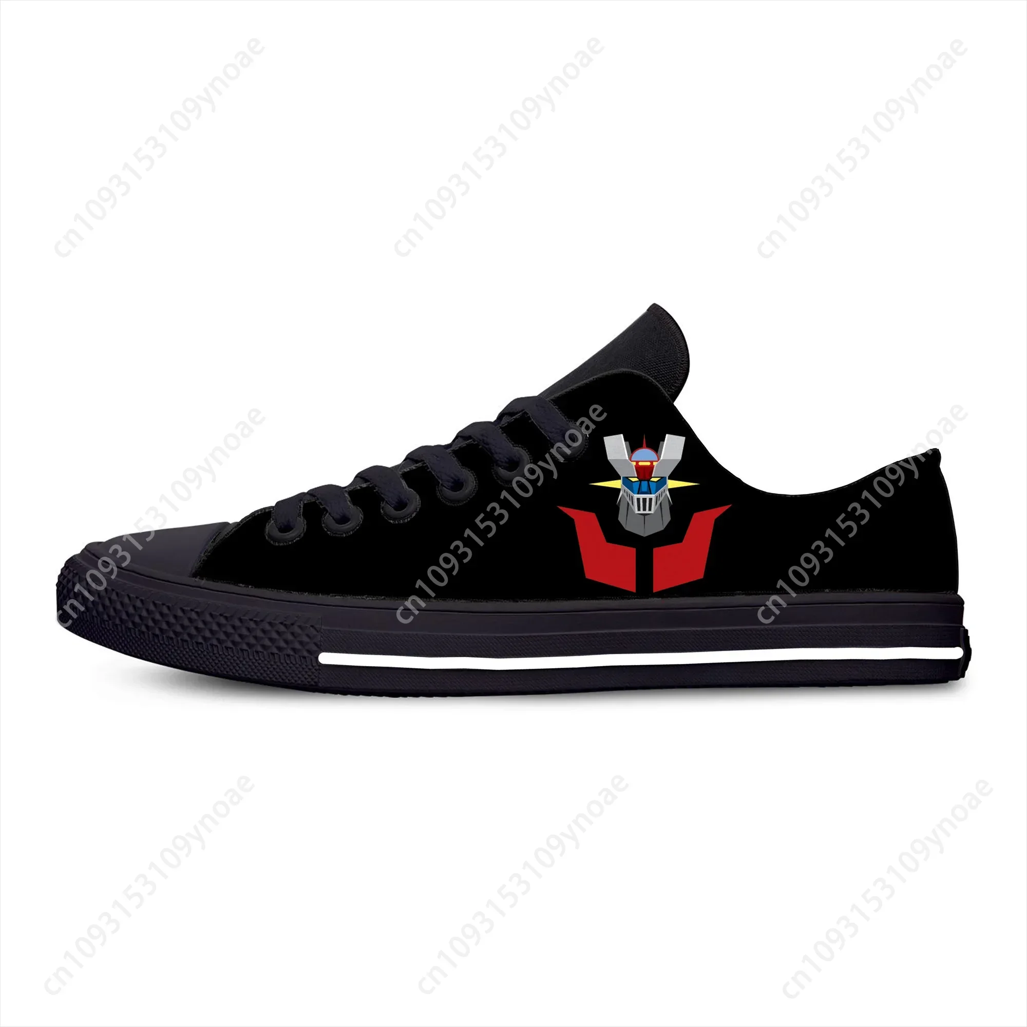 Z Japanese Anime Cartoon Manga Comic Mazinger Cool Casual Cloth Shoes Low Top Lightweight Breathable 3D Print Men Women Sneakers