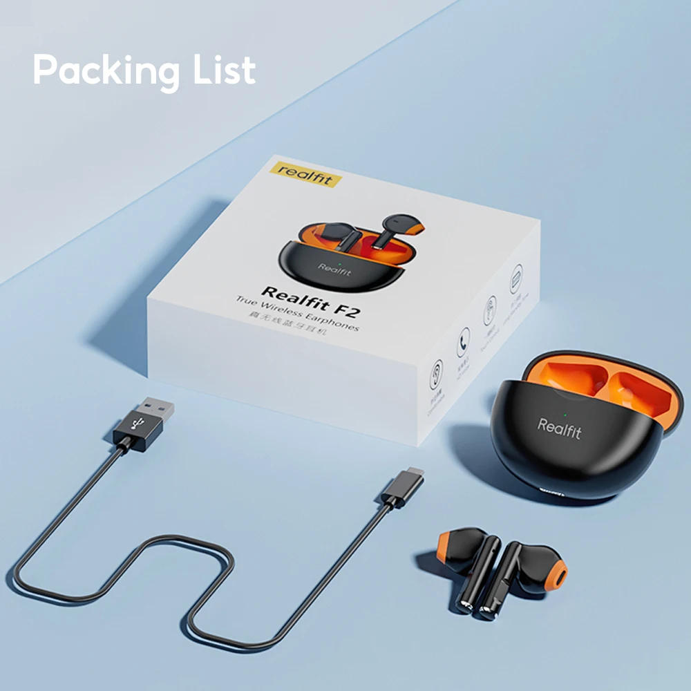 Realfit F2 Bluetooth Kézibészelő kiváló HIFI minőségű TWS Drótnélküli earbuds Kereskedés számára realme xiaomi