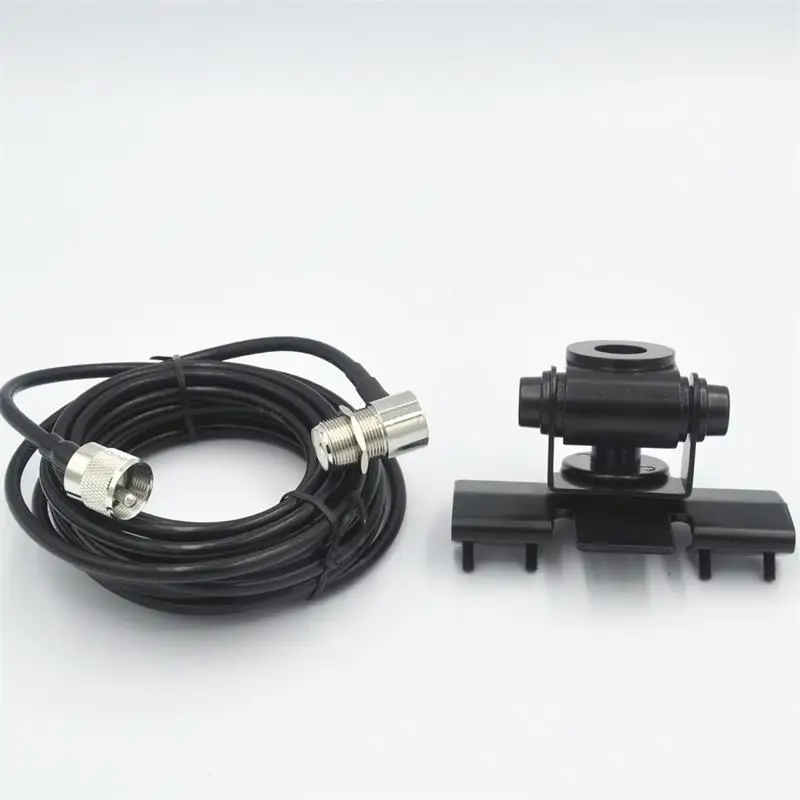 RB-400 Mobile Antenna Mount Bracket Clip with 5M Extension Coaxial Feeder Cable for Baofeng/TH-9800/TH-7800 Mobile Radio