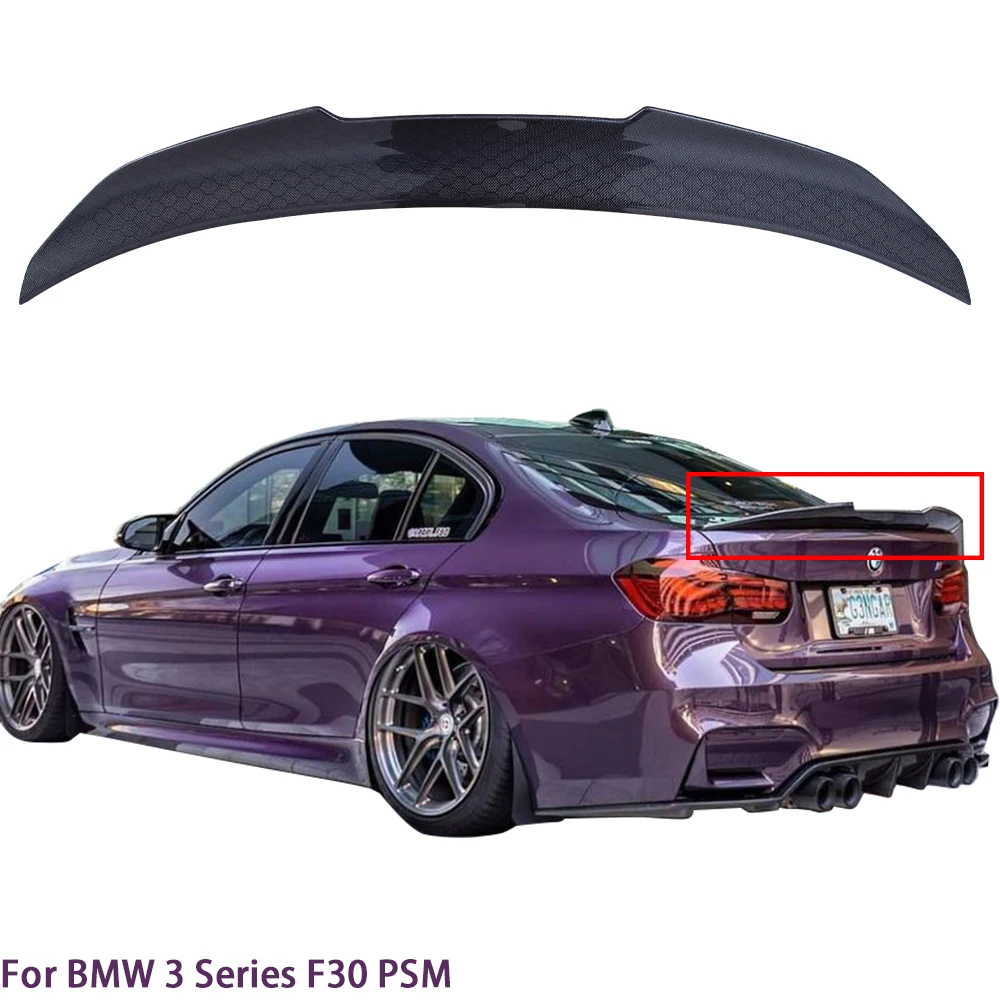 

For BMW 3 Series F30/M3 F80 Sedan PSM Style Honeycomb Carbon fiber Rear Spoiler Trunk wing 2011-2019