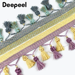 1/2/5Meters Deepeel 11cm Polyester Lace Trim Fringe Ribbon Curtain Clothes Decoration Tassel Hometextile DIY Sewing Material