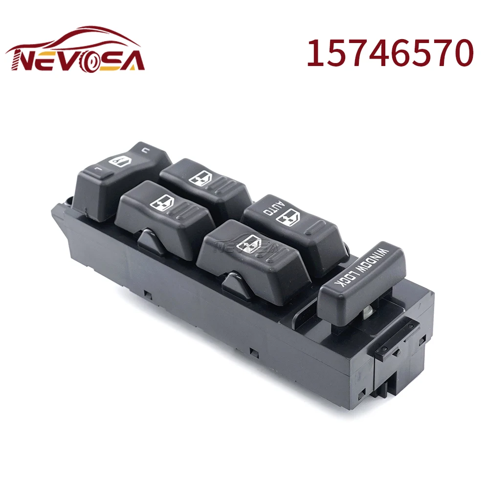 

NEVOSA 15746570 Car Window Switch For Chevrolet Silverado Suburban Avalanche GMC Sierra Tahoe Yukon 19259961 15069351 15720127