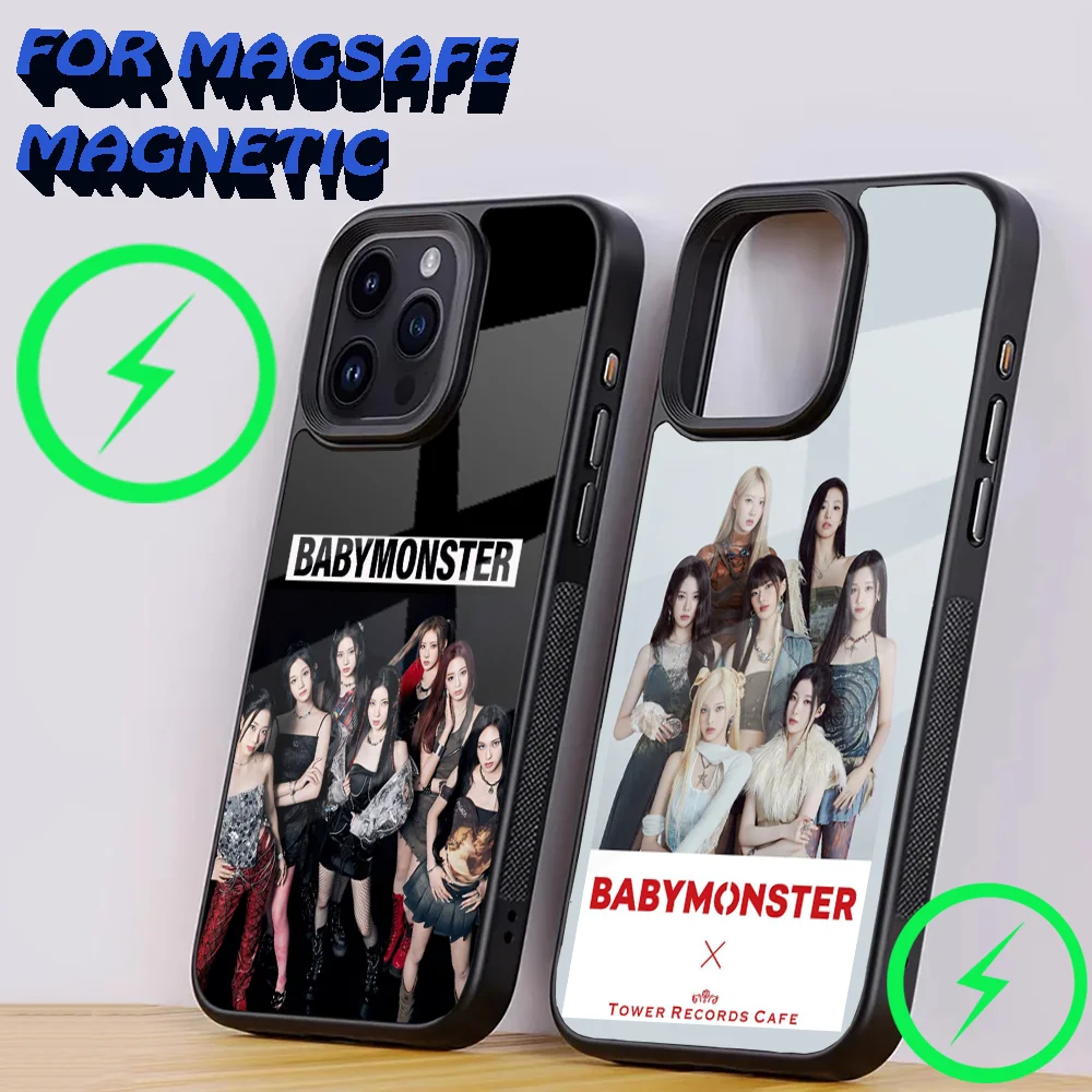 babyS Kpop M-Monster Phone Case For iPhone 15,14,13,12,11,Plus,Pro,Max Mini Magsafe Magnetic Wireless Charging