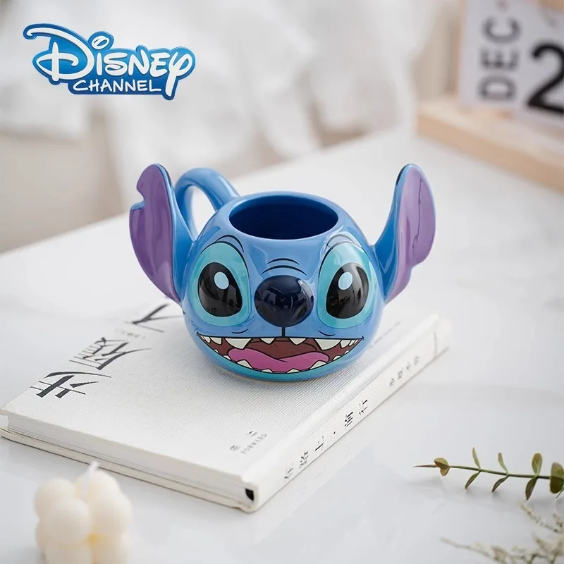 

Disney Stitch Head Mug Cartoon Cute Figure Ceramic Creative Direct Drinking Water Cup Home Office Coffee Milk Beverage Cup 300ml