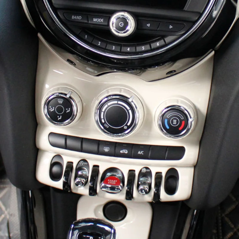 Car Air Conditioning Panel Cover Control Knob Ring Decorative Sticker For BMW MINI Cooper S F55 F56 F57 Interior Car Accessories view 3